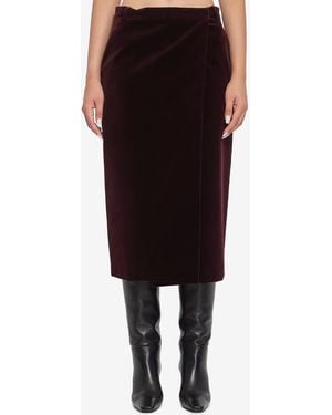 Saint Laurent Wrap Skirt - Black