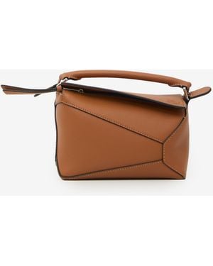 Loewe Borsa Puzzle Edge Mini - Bianco