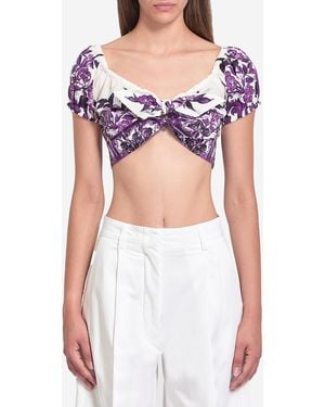 Dolce & Gabbana Top With Maiolica Print - White