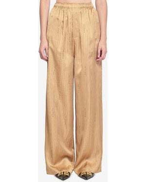 Balenciaga Satin Pants - Natural