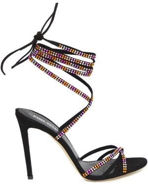 Paris Texas Holly Nicole Lace-up Sandals - White