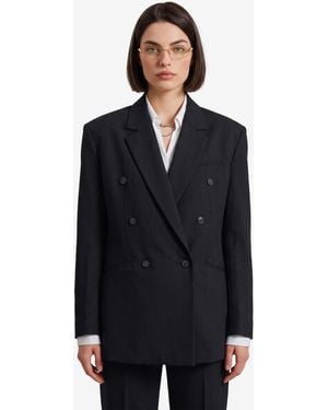 Frankie Shop Doublebreasted Jade Blazer - Blue