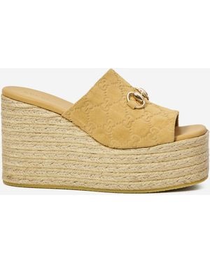 Gucci Wedges Sandals - Natural