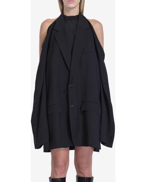 Balenciaga Suspended Jacket Dress - Blue