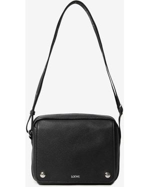 Loewe Pebble Messenger Shoulder Bag Medium - Black