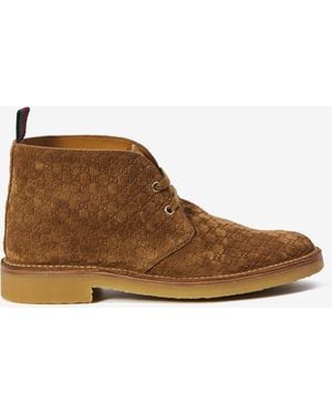 Gucci Gg Ankle Boots - Brown