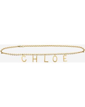 Chloé Chlo Lettes Jewelry Belt - Natural