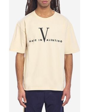 Valentino Garavani Cotton Jersey Tshirt - Natural