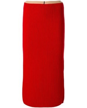 Calvin Klein Rib Knit Skirt - Red