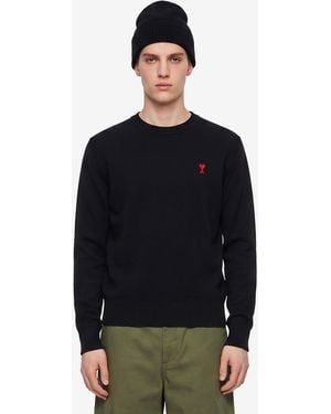 Ami Paris Ami De Coeur Sweater - Black