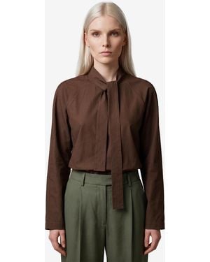 Lemaire Truffle Ascot Blouse - Brown