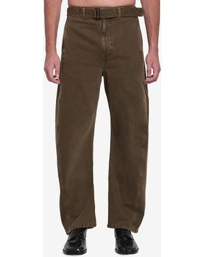 Lemaire Twisted Denim Trousers - Brown