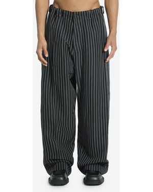Willy Chavarria Toluca Striped Trousers - Black