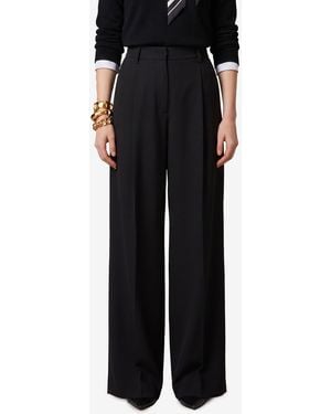 SUTTON NEW YORK Light Stretch Canvas Trousers - Black