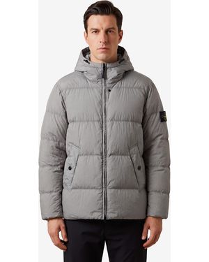 Stone Island Crinkle Reps Ny Down Jacket - Grey
