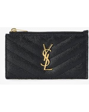 Saint Laurent Cassandre Fragments Cardholder - White
