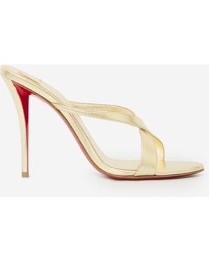 Christian Louboutin Mulazee Cross 100 Mules - Natural