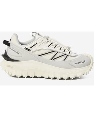 Moncler Trailgrip Gtx Leather And Ripstop Trainers - White