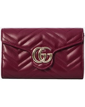 Gucci Gg Marmont 2.0 Wallet On Chain - Purple