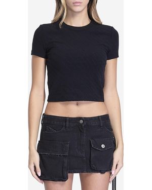 Alexander Wang Tshirt Con Logo Jacquard - Blu