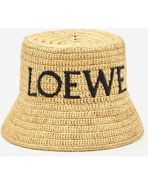 Loewe Raffia Bucket Hat - Metallic