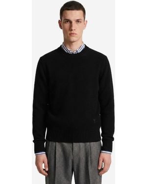 Ami Paris Ami De Coeur Crewneck Sweater - Black