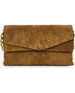 Gucci Borsa Con Catena Grande - Marrone