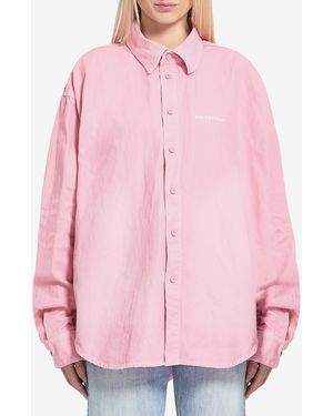 Balenciaga Shirt With Logo - Pink
