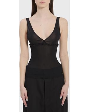 Saint Laurent Cassandre Tank Top - Black