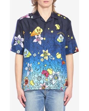 CASABLANCA Collage Dicones Shirt - Blue