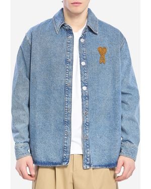 Ami Paris Ami De Coeur Overshirt - Blue