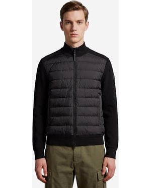 Moncler Quilted Zipup Cardigan - Black