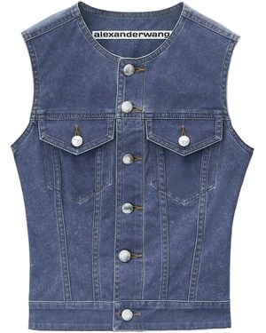 Alexander Wang Round-Neck Waistcoat - Blue