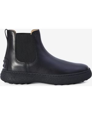 Tod's Stivaletti Chelsea - Blu