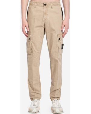 Stone Island Slimfit Cargo Trousers - Natural