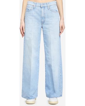 Mother The Ditcher Roller Zip Skimp Jeans - Blue