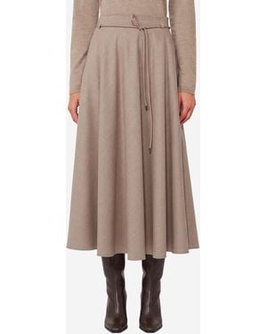 Max Mara Gonna Svasata Califfo Sabbia - Neutro