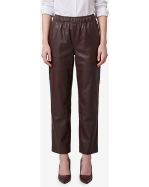 PARIENTE Sarah Leather Trousers - Brown