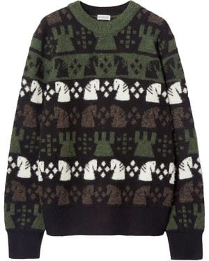 Burberry Chess Pattern Jumper - Black