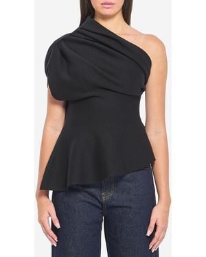 KHAITE Top Asimmetrico Aimee - Nero