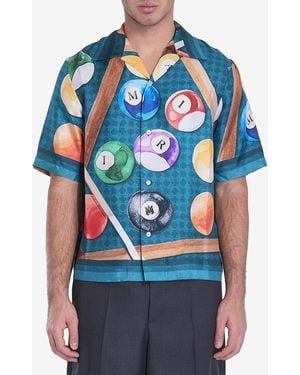 Amiri Billiards Bowling Shirt - Blue