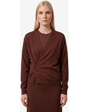 Lemaire Acajou Relaxed Twisted Cardigan - Red