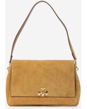 Tory Burch Charlie Suede Bag - Natural