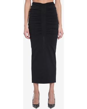 Alexander Wang Ruched Long Skirt - Black