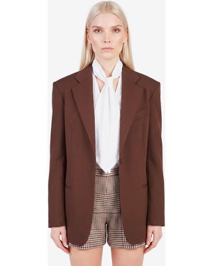 FEDERICA TOSI Blazer Over Singlebreasted Frescolana - Brown