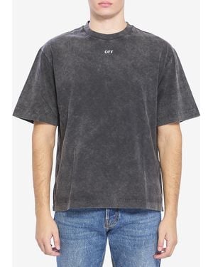 Off-White c/o Virgil Abloh Tshirt Stampa Off - Grigio
