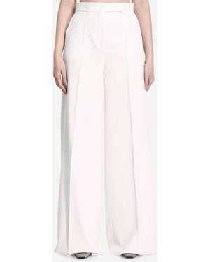 Max Mara Gabardine Wool Trousers - Pink