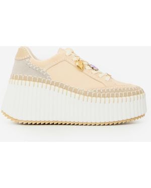 Chloé Sneakers Nama Con Platform - Neutro