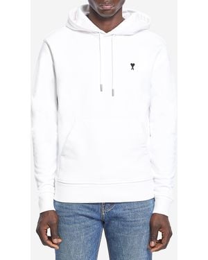 Ami Paris Ami De Coeur Hoodie - White