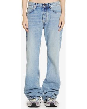 Balenciaga Jeans Dritti A Vita Bassa - Blu